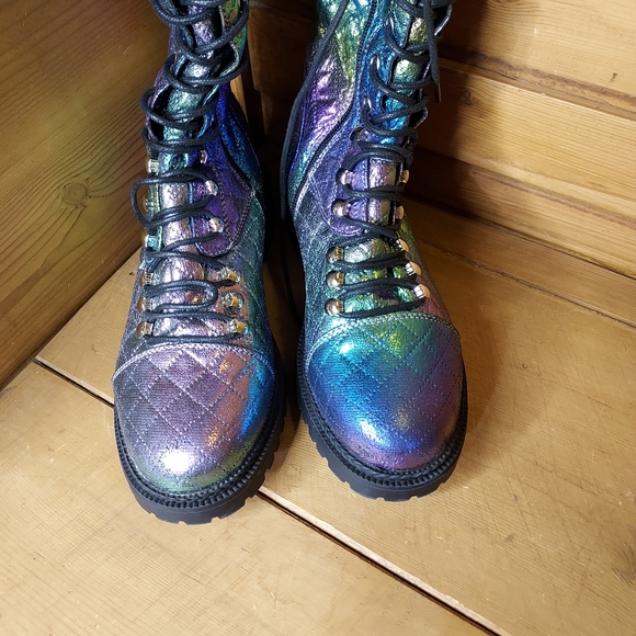 OCHO TOROS Morelia Holographic Thigh High Boots sz 6 - Picture 3 of 8